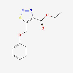 molecular formula C12H12N2O3S B14159581 Ethyl 5-(phenoxymethyl)-1,2,3-thiadiazole-4-carboxylate CAS No. 4602-45-3