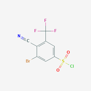 3-Bromo-4-cyano-5-(trifluoromethyl)benzenesulfonyl chloride