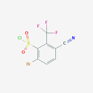6-Bromo-3-cyano-2-(trifluoromethyl)benzenesulfonyl chloride