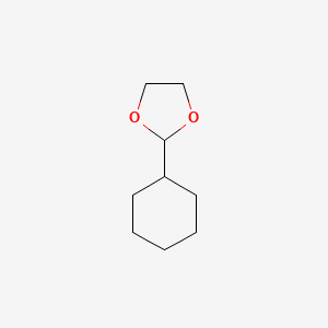 molecular formula C9H16O2 B14159631 2-Cyclohexyl-1,3-dioxolane CAS No. 4362-48-5