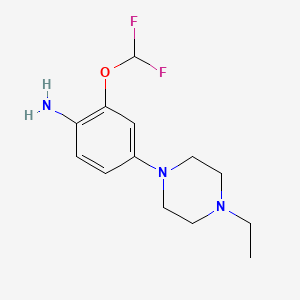 molecular formula C13H19F2N3O B1415965 2-(Difluoromethoxy)-4-(4-ethylpiperazin-1-yl)aniline CAS No. 2137861-29-9
