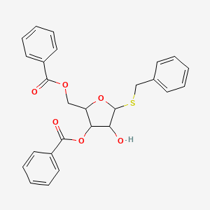 molecular formula C26H24O6S B14159664 Benzyl 3,5-di-o-benzoyl-1-thiopentofuranoside CAS No. 30538-25-1