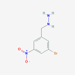 molecular formula C7H8BrN3O2 B1415969 [(3-溴-5-硝基苯基)甲基]肼 CAS No. 2229472-49-3