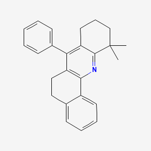 molecular formula C25H25N B14159734 Benz[c]acridine, 5,6,8,9,10,11-hexahydro-11,11-dimethyl-7-phenyl- CAS No. 88989-09-7