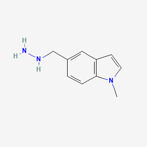 molecular formula C10H13N3 B1415979 5-(Hydrazinylmethyl)-1-methyl-1H-indole CAS No. 2228789-10-2