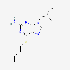 molecular formula C14H23N5S B14159824 6-Butylsulfanyl-9-(2-methylbutyl)purin-2-amine CAS No. 92431-51-1