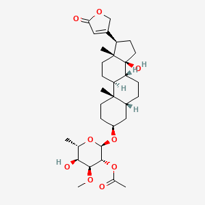 molecular formula C32H48O9 B14159826 Mono-O-acetylvallaroside CAS No. 4356-53-0