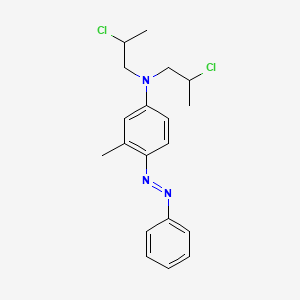 molecular formula C19H23Cl2N3 B14159860 Azobenzene, 4-bis(2-chloropropyl)amino-2-methyl- CAS No. 63980-14-3