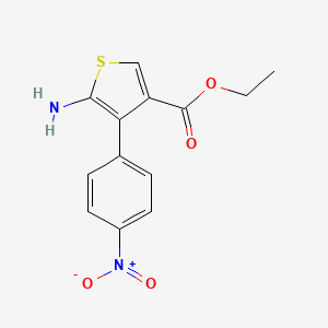 molecular formula C13H12N2O4S B14159923 Ethyl 5-amino-4-(4-nitrophenyl)thiophene-3-carboxylate CAS No. 487018-60-0