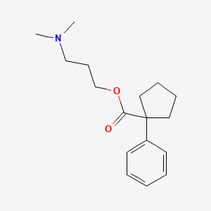 molecular formula C17H25NO2 B14159953 Cyclopentanecarboxylic acid, 1-phenyl-, 3-(dimethylamino)propyl ester CAS No. 4339-97-3