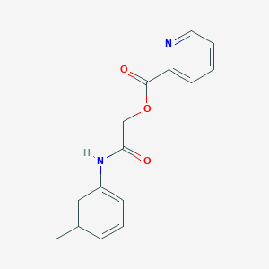 molecular formula C15H14N2O3 B14159982 Pyridine-2-carboxylic acid m-tolylcarbamoyl-methyl ester CAS No. 386730-16-1