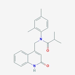 molecular formula C22H24N2O2 B14159991 N-(2,4-dimethylphenyl)-2-methyl-N-[(2-oxo-1H-quinolin-4-yl)methyl]propanamide CAS No. 847243-62-3