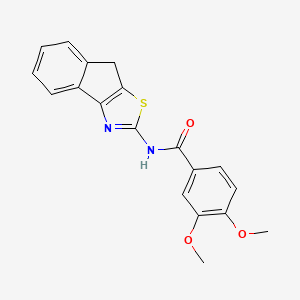 molecular formula C19H16N2O3S B14159996 N-(4H-indeno[1,2-d][1,3]thiazol-2-yl)-3,4-dimethoxybenzamide CAS No. 6224-34-6