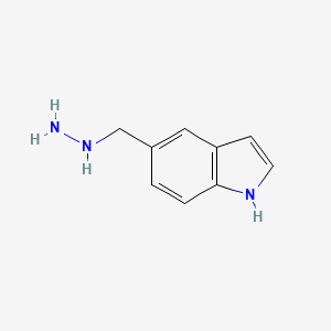 molecular formula C9H11N3 B1416003 5-(Hydrazinylmethyl)-1H-indole CAS No. 2229516-13-4