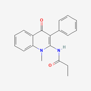 molecular formula C19H18N2O2 B14160068 N-(1-methyl-4-oxo-3-phenylquinolin-2-yl)propanamide CAS No. 896855-96-2