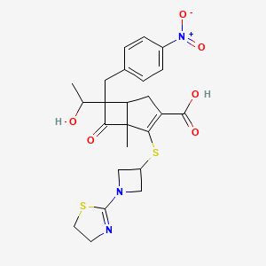 2-[1-(4,5-Dihydro-1,3-thiazol-2-yl)azetidin-3-yl]sulfanyl-6-(1-hydroxyethyl)-1-methyl-6-[(4-nitrophenyl)methyl]-7-oxobicyclo[3.2.0]hept-2-ene-3-carboxylic acid