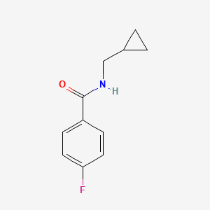 molecular formula C11H12FNO B14160141 N-(cyclopropylmethyl)-4-fluorobenzamide CAS No. 39887-25-7