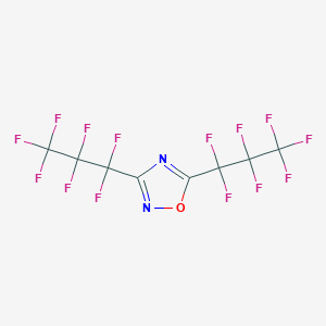 molecular formula C8F14N2O B14160200 3,5-Bis(heptafluoropropyl)-1,2,4-oxadiazole CAS No. 4314-46-9