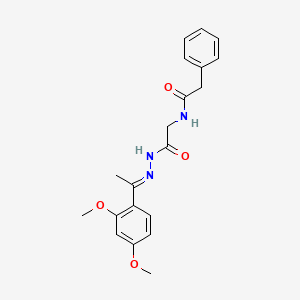 molecular formula C20H23N3O4 B14160202 N-[1-(2,4-Dimethoxy-phenyl)-eth-(E)-ylidene-hydrazinocarbonylmethyl]-2-phenyl-acetamide 