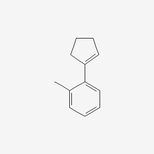 molecular formula C12H14 B14160210 Benzene, (1-cyclopenten-1-yl)-2-methyl- CAS No. 37438-00-9