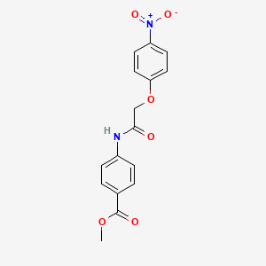 molecular formula C16H14N2O6 B14160360 Methyl 4-[[2-(4-nitrophenoxy)acetyl]amino]benzoate CAS No. 397848-79-2