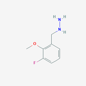 molecular formula C8H11FN2O B1416037 [(3-Fluoro-2-methoxyphenyl)methyl]hydrazine CAS No. 2228683-31-4