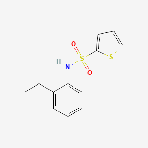 molecular formula C13H15NO2S2 B14160387 N-(2-propan-2-ylphenyl)thiophene-2-sulfonamide CAS No. 53442-42-5