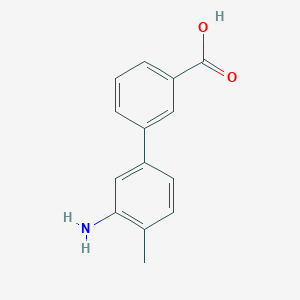 molecular formula C14H13NO2 B1416039 3-(3-Amino-4-methylphenyl)benzoic acid CAS No. 2138523-33-6
