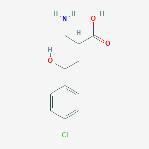molecular formula C11H14ClNO3 B141604 2-Aminomethyl-4-(4-chlorophenyl)-4-hydroxybutyric acid CAS No. 129238-76-2
