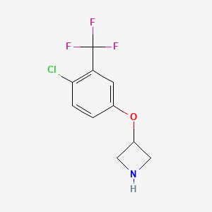 molecular formula C10H9ClF3NO B1416041 3-[4-氯-3-(三氟甲基)苯氧基]氮杂环丁烷 CAS No. 2228547-21-3