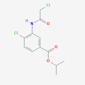 molecular formula C12H13Cl2NO3 B14160418 Propan-2-yl 4-chloro-3-[(chloroacetyl)amino]benzoate CAS No. 757218-02-3