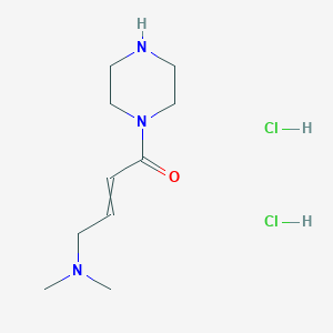 4-(Dimethylamino)-1-piperazin-1-ylbut-2-en-1-one;dihydrochloride