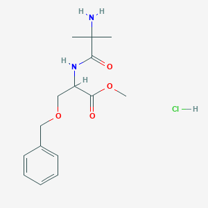 molecular formula C15H23ClN2O4 B1416044 (S)-2-(2-Amino-2-methylpropionylamino)-3-benzyloxypropionic acid methyl ester hydrochloride CAS No. 2209864-40-2