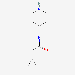 molecular formula C12H20N2O B1416047 2-Cyclopropyl-1-{2,7-diazaspiro[3.5]nonan-2-yl}ethan-1-one CAS No. 2137760-85-9