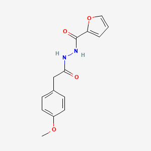 molecular formula C14H14N2O4 B14160528 N'-[2-(4-methoxyphenyl)acetyl]furan-2-carbohydrazide CAS No. 349615-40-3