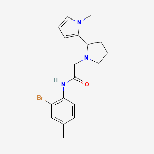 molecular formula C18H22BrN3O B14160532 N-(2-bromo-4-methylphenyl)-2-[2-(1-methylpyrrol-2-yl)pyrrolidin-1-yl]acetamide CAS No. 852902-64-8