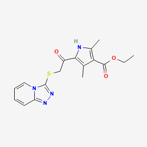 molecular formula C17H18N4O3S B14160540 ethyl 2,4-dimethyl-5-[([1,2,4]triazolo[4,3-a]pyridin-3-ylsulfanyl)acetyl]-1H-pyrrole-3-carboxylate CAS No. 306280-78-4