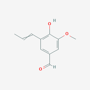 molecular formula C11H12O3 B14160546 4-Hydroxy-3-methoxy-5-prop-1-enylbenzaldehyde CAS No. 5438-52-8