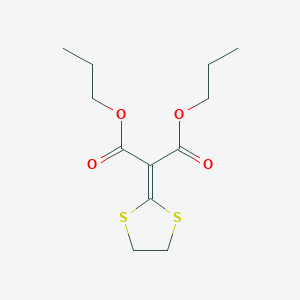 molecular formula C12H18O4S2 B14160559 Dipropyl 1,3-dithiolan-2-ylidenepropanedioate CAS No. 50780-68-2