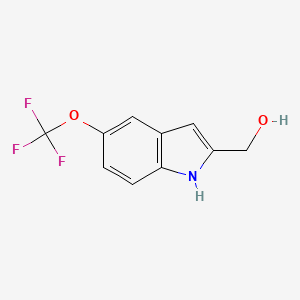 molecular formula C10H8F3NO2 B1416059 (5-(Trifluoromethoxy)-1H-indol-2-yl)methanol CAS No. 1219928-84-3