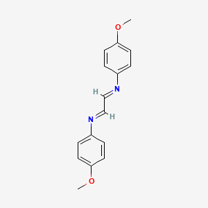 molecular formula C16H16N2O2 B14160605 Benzenamine, N,N'-1,2-ethanediylidenebis[4-methoxy- CAS No. 24764-91-8