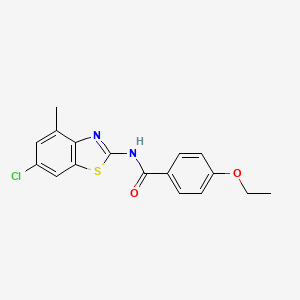 molecular formula C17H15ClN2O2S B14160660 N-(6-chloro-4-methylbenzo[d]thiazol-2-yl)-4-ethoxybenzamide CAS No. 912770-89-9