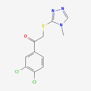 molecular formula C11H9Cl2N3OS B14160713 1-(3,4-Dichlorophenyl)-2-[(4-methyl-1,2,4-triazol-3-yl)sulfanyl]ethanone CAS No. 6567-49-3