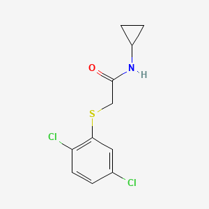 molecular formula C11H11Cl2NOS B14160741 N-cyclopropyl-2-(2,5-dichlorophenyl)sulfanylacetamide CAS No. 793730-86-6