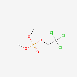 molecular formula C4H8Cl3O4P B14160775 Phosphoric acid, dimethyl 2,2,2-trichloroethyl ester CAS No. 3735-81-7