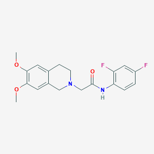 molecular formula C19H20F2N2O3 B14160794 N-(2,4-difluorophenyl)-2-(6,7-dimethoxy-3,4-dihydro-1H-isoquinolin-2-yl)acetamide CAS No. 900894-46-4