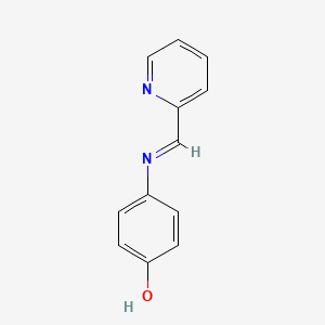 molecular formula C12H10N2O B14160808 Phenol, p-[(2-pyridylmethylene)amino]- CAS No. 13160-68-4