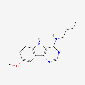 molecular formula C15H18N4O B14160857 N-butyl-8-methoxy-5H-pyrimido[5,4-b]indol-4-amine CAS No. 331444-03-2