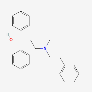 molecular formula C24H27NO B14160865 Benzhydrol, alpha-(2-(methylphenethylamino)ethyl)- CAS No. 3676-80-0
