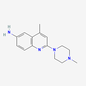 molecular formula C15H20N4 B1416087 4-甲基-2-(4-甲基哌嗪-1-基)喹啉-6-胺 CAS No. 710328-09-9